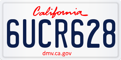 CA license plate 6UCR628