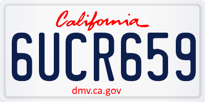 CA license plate 6UCR659