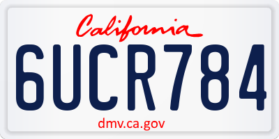 CA license plate 6UCR784