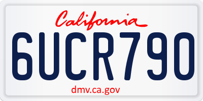 CA license plate 6UCR790