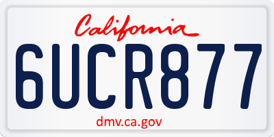 CA license plate 6UCR877