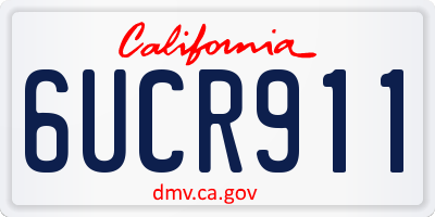 CA license plate 6UCR911
