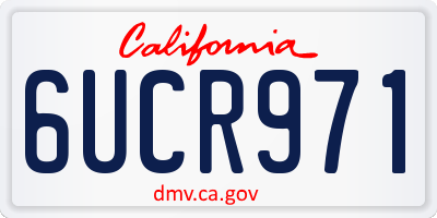 CA license plate 6UCR971