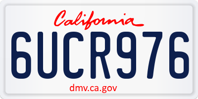CA license plate 6UCR976