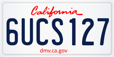 CA license plate 6UCS127