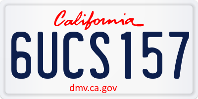 CA license plate 6UCS157
