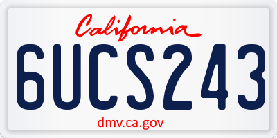 CA license plate 6UCS243