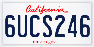 CA license plate 6UCS246