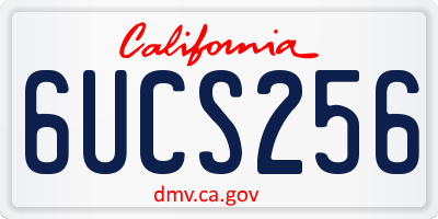 CA license plate 6UCS256