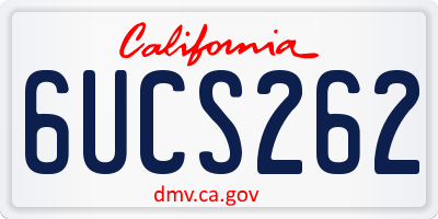 CA license plate 6UCS262