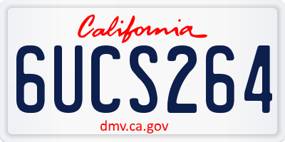 CA license plate 6UCS264