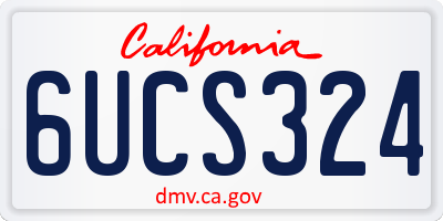 CA license plate 6UCS324