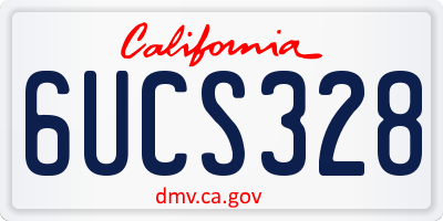 CA license plate 6UCS328