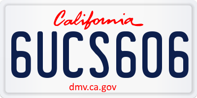 CA license plate 6UCS606
