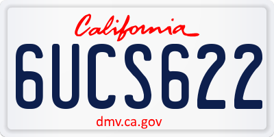 CA license plate 6UCS622
