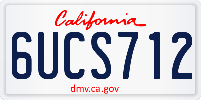 CA license plate 6UCS712