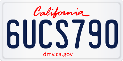CA license plate 6UCS790