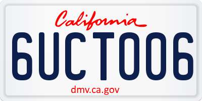 CA license plate 6UCT006