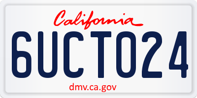 CA license plate 6UCT024
