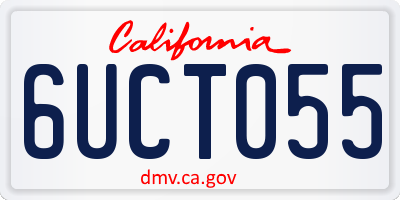 CA license plate 6UCT055