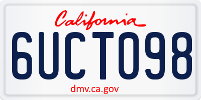 CA license plate 6UCT098