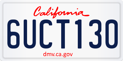 CA license plate 6UCT130