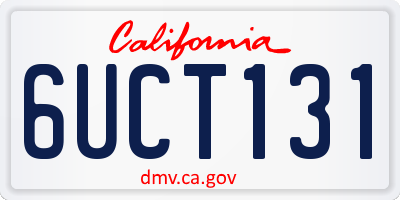 CA license plate 6UCT131