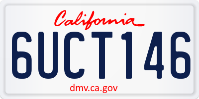 CA license plate 6UCT146