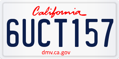 CA license plate 6UCT157
