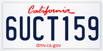CA license plate 6UCT159