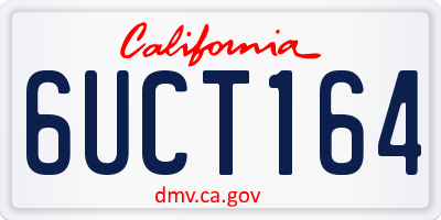 CA license plate 6UCT164