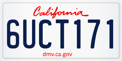 CA license plate 6UCT171