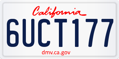 CA license plate 6UCT177