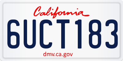 CA license plate 6UCT183