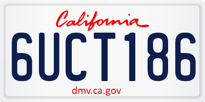 CA license plate 6UCT186