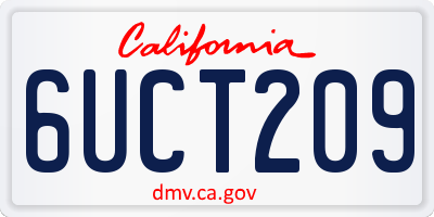 CA license plate 6UCT209