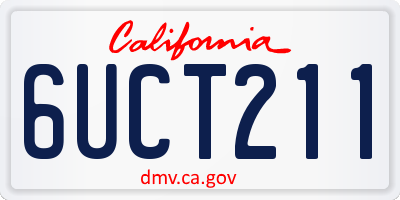 CA license plate 6UCT211