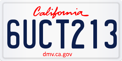 CA license plate 6UCT213