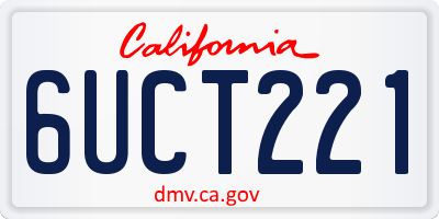 CA license plate 6UCT221