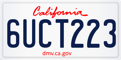 CA license plate 6UCT223