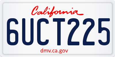 CA license plate 6UCT225