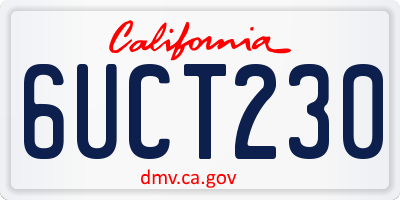 CA license plate 6UCT230