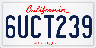 CA license plate 6UCT239