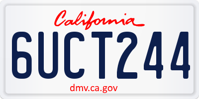 CA license plate 6UCT244