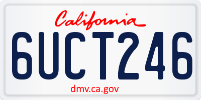 CA license plate 6UCT246