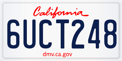 CA license plate 6UCT248