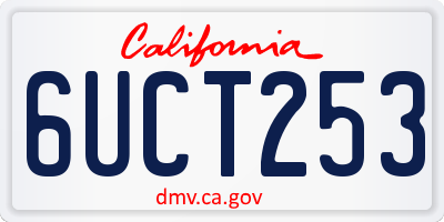 CA license plate 6UCT253