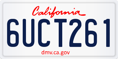 CA license plate 6UCT261