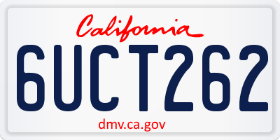 CA license plate 6UCT262