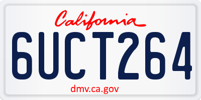 CA license plate 6UCT264